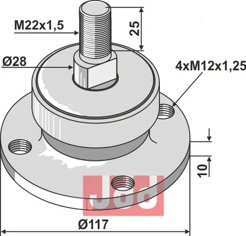 Lager til Grégoire Besson Ø117, M22x1,5, SKF BAA-0004