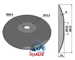 Tallerken glattØ510x5 m. fladt center Niaux