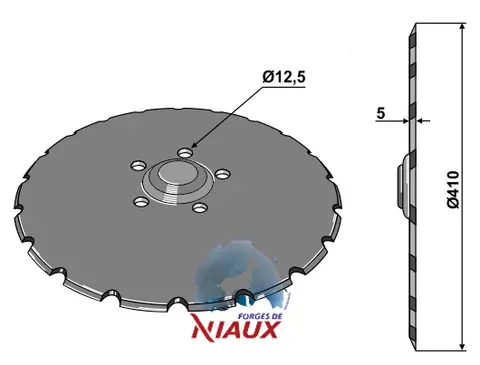Såskive til Väderstad Ø410x5 mm, Rapid 300-800