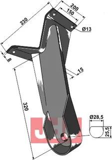 Frontskivefeste til ukjent merke Ramme: 80x80 mm