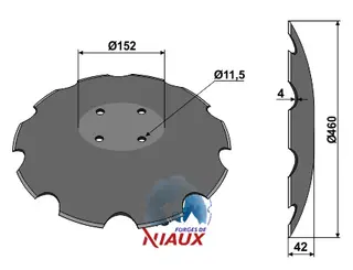 Tallerken tagget Ø460x4 m. fladt center Niaux/Amazone / BBG