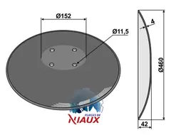 Tallerken glatt&#216;460x4 m. fladt center Niaux/Amazone / BBG
