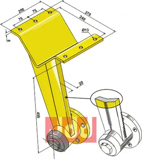 Back disc support reinforced