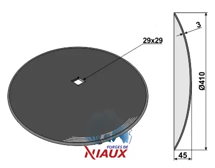 Tallerken glattØ410x3 - JDD Utstyr