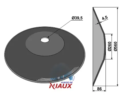 Tallerken glatt560x4,5 - JDD Utstyr