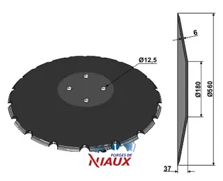 Kompakt tallerken Ø560 til Niaux Diameter 560, tykkelse 6 mm
