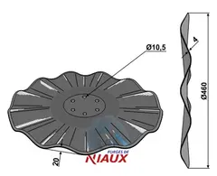 Bølge talllerken Ø460x4 Kuhn