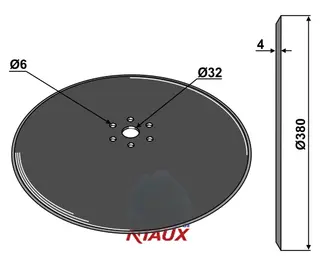 Skiveskjær Ø380x4 Kuhn