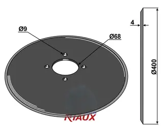 Skiveskjær Ø400x4 Kuhn