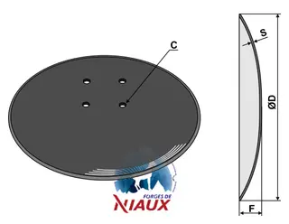 Tallerken glatt Ø460x4 Niaux/Becker