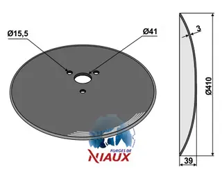 Hop disc Ø410x3 til Hösch Diameter 410, tykkelse 3 mm