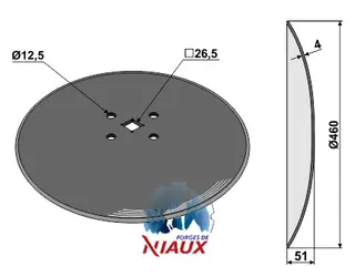 Hop disc Ø460x4 til Wallner Ø460, tykkelse 4 mm, NIAUX