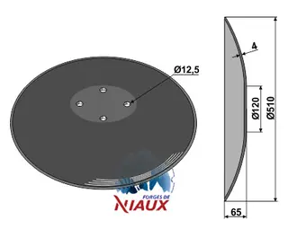 Tallerken glatt&#216;510x4 Niaux