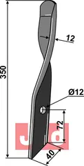 Spadeharve kniv for Dyna-Drive, høyre Bomford