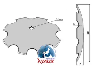 Notched disc Ø560x4 Diameter: 560mm, tykkelse: 4mm