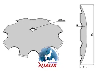 Notched disc Ø560x4 Ø560mm, tykkelse 4mm