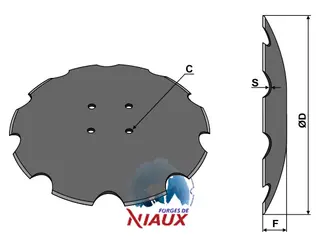 Tallerken tagget &#216;460x4 Niaux/Becker