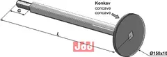 Firkantet aksel 25x25 - 450 - M24x2