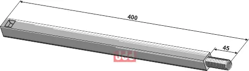 Firkantet aksel - JDD Utstyr