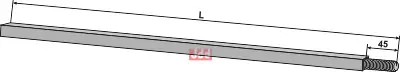 Firkantet aksel 26x26 - 1100 - M24x2 - JDD Utstyr