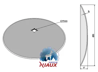 Glattedisk Ø660x6 for NIAUX Ø660mm, tykkelse 6mm