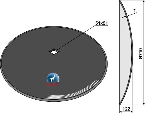 Tallerken glattØ710x7 - JDD Utstyr