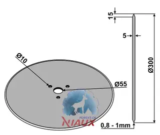 Coulter Ø300x5 til Niaux Ø300mm, tykkelse 5mm