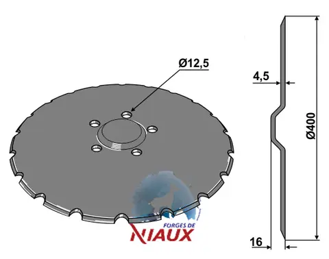 Såskive Ø410x4,5 til Kerner Ø410mm, Rapid 300-800 C/S