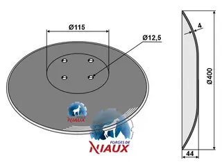 Tallerken glatt&#216;400x4 Niaux