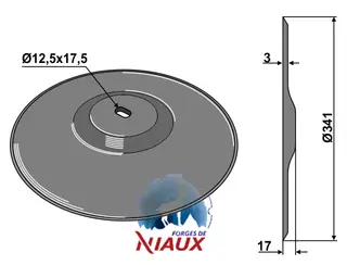 Skiveskjær Ø341x3 John Deere