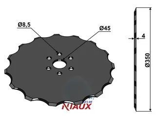 Skiveskjær tagget Ø350x4 Accord