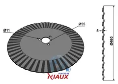 Tallerken bølgede Ø460x5 Niaux