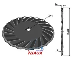 Tallerken 460x6 Niaux/Dal-Bo