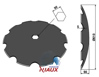 Tallerken tagget &#216;610x5 Quivogne