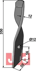 Spadeharve kniv for Dyna-Drive,Jumbo høyre