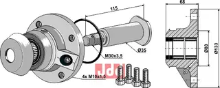 Lager til Agrolux, Massey Ferguson Ø105, uten fett, 3940279M1