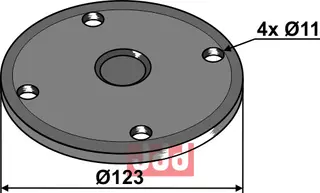 Lagerkappe til NIAUX Boring: 4x11, Ø123, Ø89
