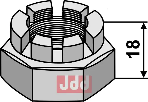 KronMutter M30x3,5 - JDD Utstyr