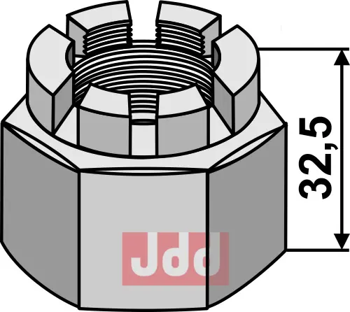 KronMutter M30x3,5 - JDD Utstyr
