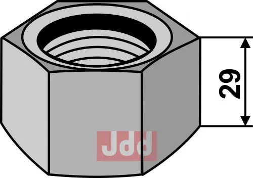 Mutter M36x2 for firkantet aksel - JDD Utstyr