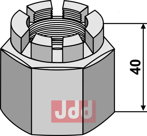 KronMutter M39x4 for 40x40 - JDD Utstyr