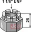 KronMutter 1 1/8''UNF Schulte