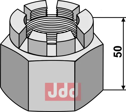 KronMutter M48x5 for 50x50 - JDD Utstyr
