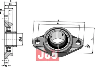 Spennlager UCFL - Ø25 Boring: 16, Hole: 25, Lengde: 130