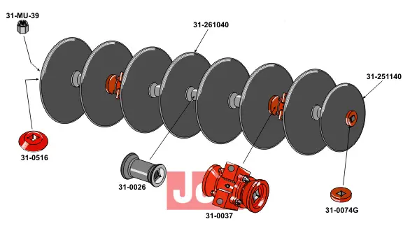 Sektion af 12+1 stk glatte talllerkner - JDD Utstyr