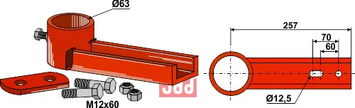Holder kpl, for afstryger skinne - JDD Utstyr