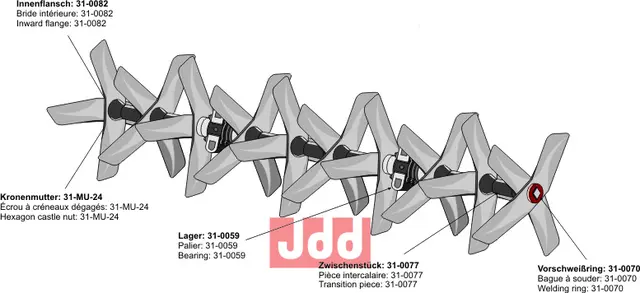 Sektion af 11 knivkryds for - JDD Utstyr