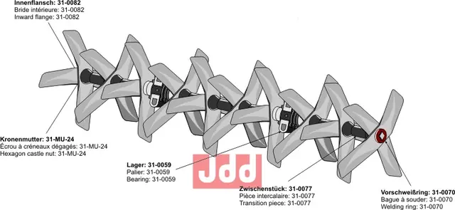 Sektion af 13 knivkryds for - JDD Utstyr