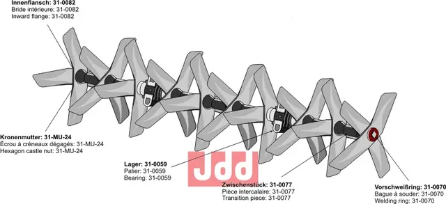 Sektion af 14 knivkryds for - JDD Utstyr