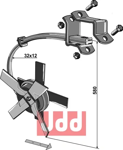Knivrotor nedmulder - høyre type - JDD Utstyr